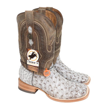 Chero's Premium Exotic Ostrich Nicotine Bone (Natural Sole)