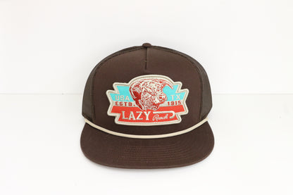 Lazy J Ranch Brown El Rancho Classic Rope Trucker Hat