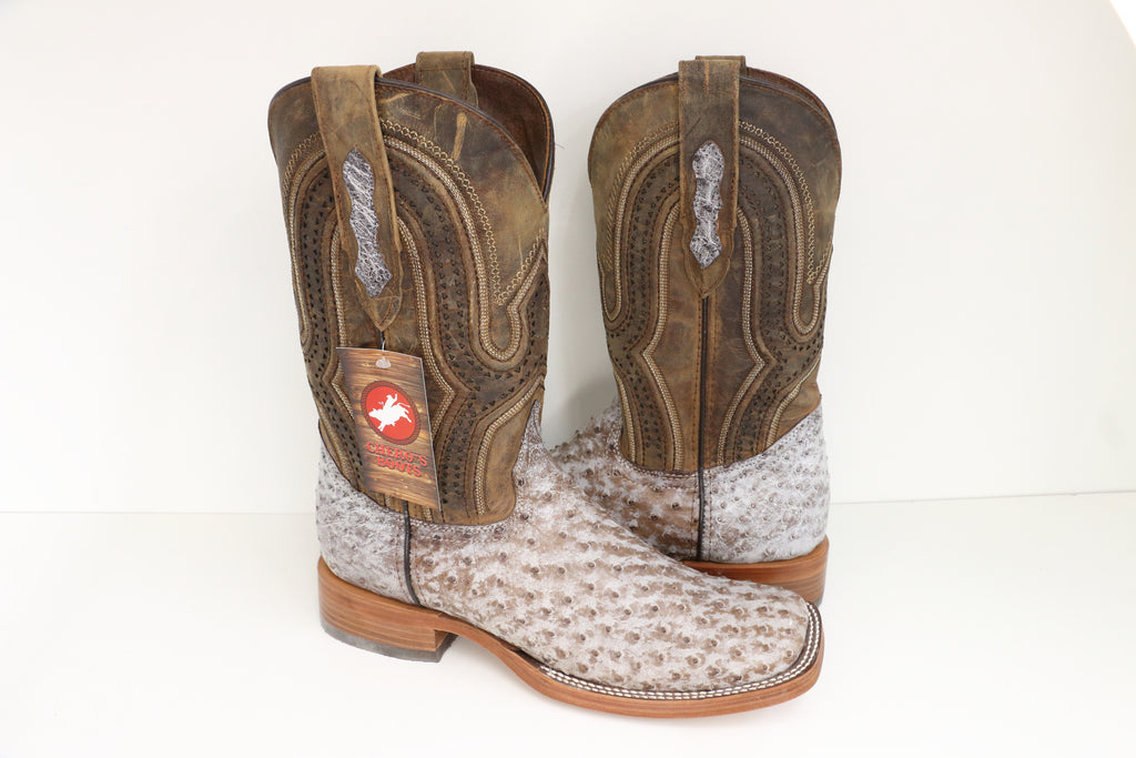 Chero's Premium Exotic Ostrich Nicotine Bone (Dark Sole)