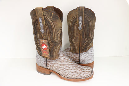 Chero's Premium Exotic Ostrich Nicotine Bone (Dark Sole)