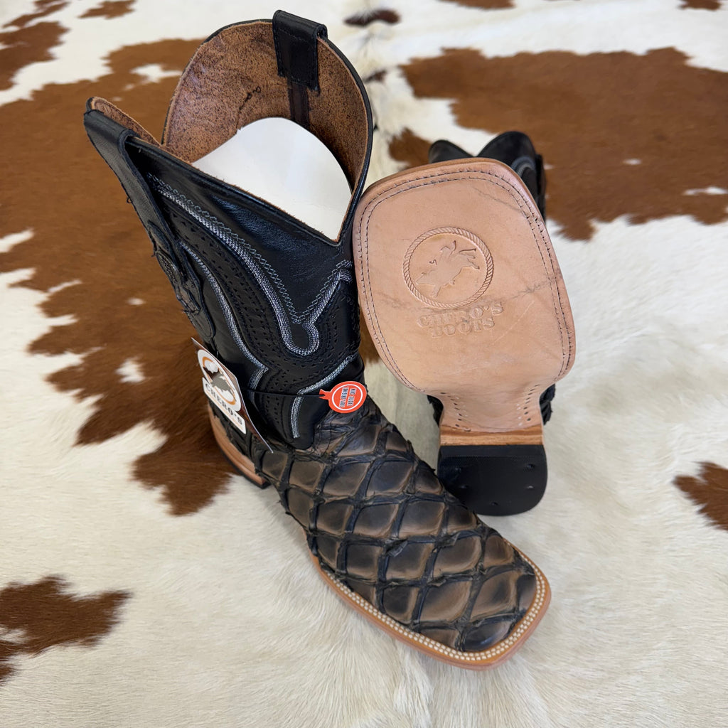 Chero's Premium Exotic Pirarucu Camel Black Wild