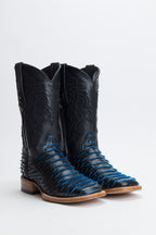 Ranchers Faux Jumbo Python - Black/Blue