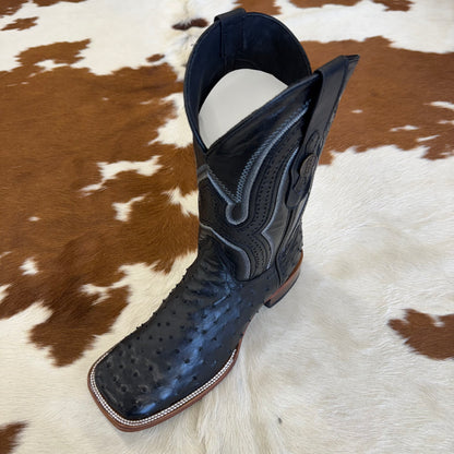 Chero's Premium Exotic Ostrich Black Dark Sole