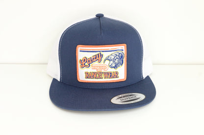 Lazy J Ranch Navy & White Retro Hereford Classic Five Panel Trucker Hat