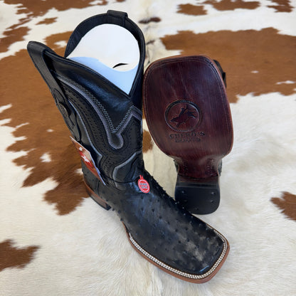 Chero's Premium Exotic Ostrich Black Dark Sole