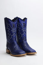 Ranchers Faux Python (Printed Cowhide) - Black/Blue