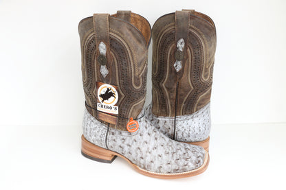 Chero's Premium Exotic Ostrich Nicotine Bone (Natural Sole)